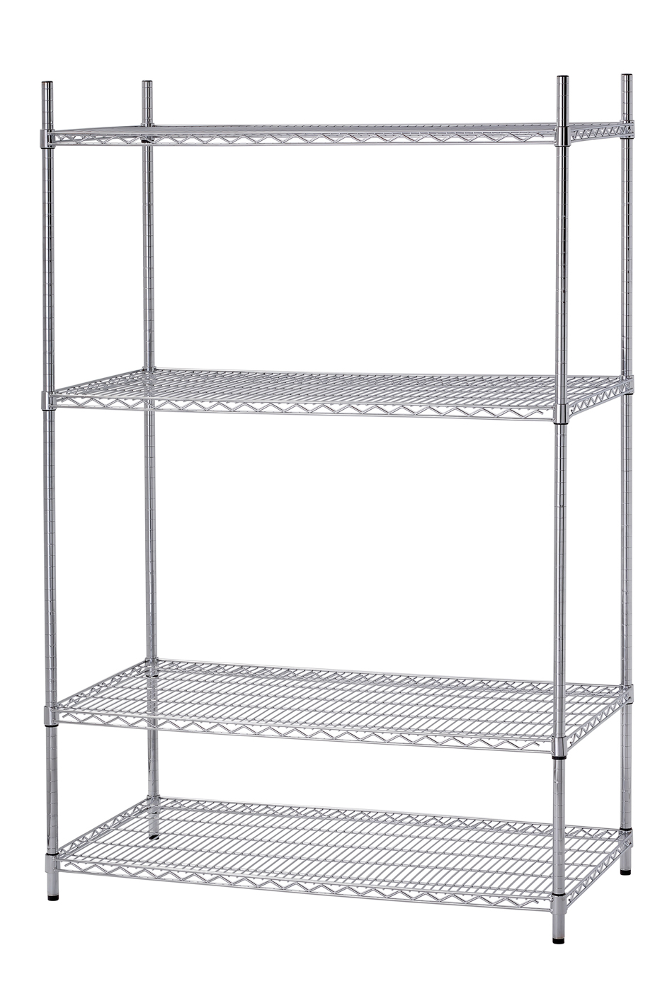 Bartscher Lager-Regal 4500 | Bausatz bestehendaus: 4 Regalböden ,4 Eckpfosten (Stecksystem) |Maße: 121 x 61 x 184,0 cm.