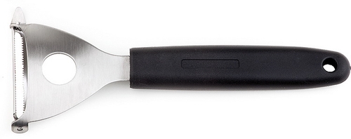 Pendelschäler Länge 16,5 cm mit 2 beweglichen Klingen aus Edelstahl Griff aus Polyamid ideal für das Schälen von Tomaten für