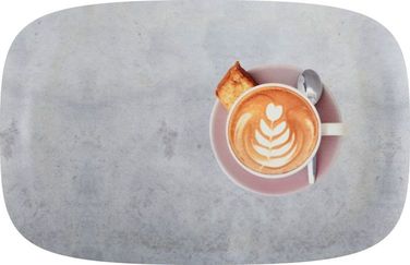 Roltex Speisetablett Earth Wave, 32 x 21 cm, Kaffee