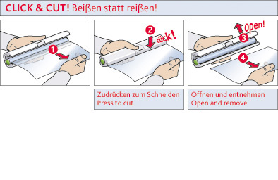 Emsa Click  Cut Folienschneider weiss / grün