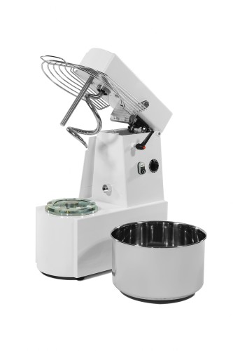 SARO Teigknetmaschine abnehmb. Kessel Modell RTS 30TR 2V Made in Europe - Material: Edelstahl AISI 304 / weiss lackierter Stahl -