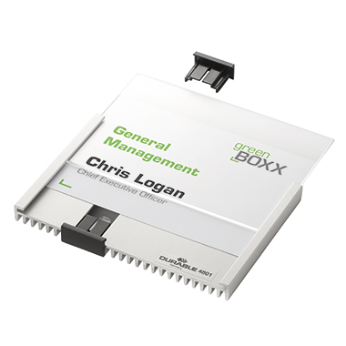 DURABLE Türschild INFO SIGN 149 x 105,5 mm (B x H) Beschriftungsschild auswechselbar Aluminium/Acryl silber metallic grau