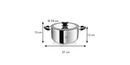 Kasserolle SmartCOVER mit Deckel ø 24 cm, 5.0 l