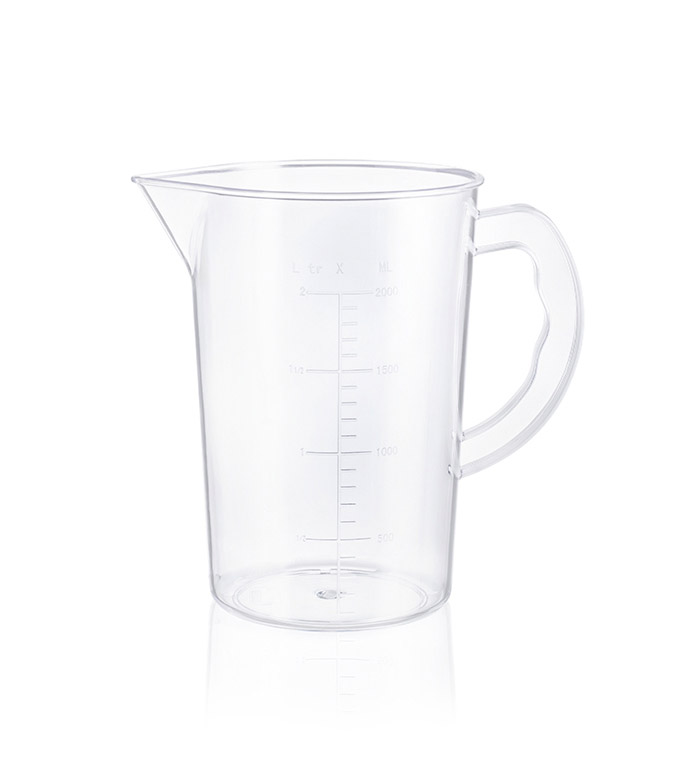 ARAVEN Messbecher mit Messskala und 2 Liter Füllvermögen, aus Polypropylen