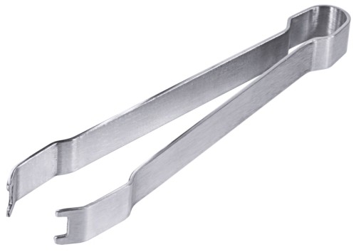 Ersatzzange zu Eiseimer doppelwandig, vierteilig, ganz aus Edelstahl 18/10, seidenmatt poliert, mit Deckel, perforiertem Einsatz und