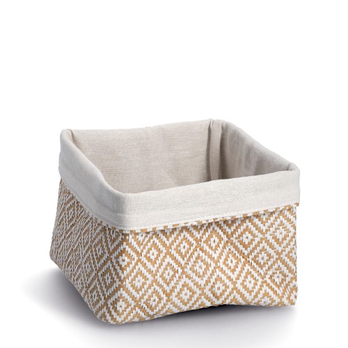 Aufbewahrungskorb "Mosaik", Baumwolle/Papier. Länge: 240 mm. Breite: 240 mm. Höhe: 200 mm
