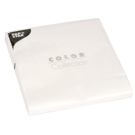 PAPSTAR 20 Servietten, 3-lagig 1/4-Falz 40 cm x 40 cm weiss