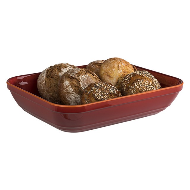 APS GN 1/2 Schale -EMMA-, 32,5 x 26,5 cm, H: 7,5 cm, Melamin, rot, 3,5 Liter