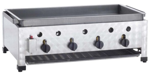 NEUMÄRKER Gas-Kombi-Tischbräter - 4 Brenner nur für Propan-/Butangas 815x530x280 mm