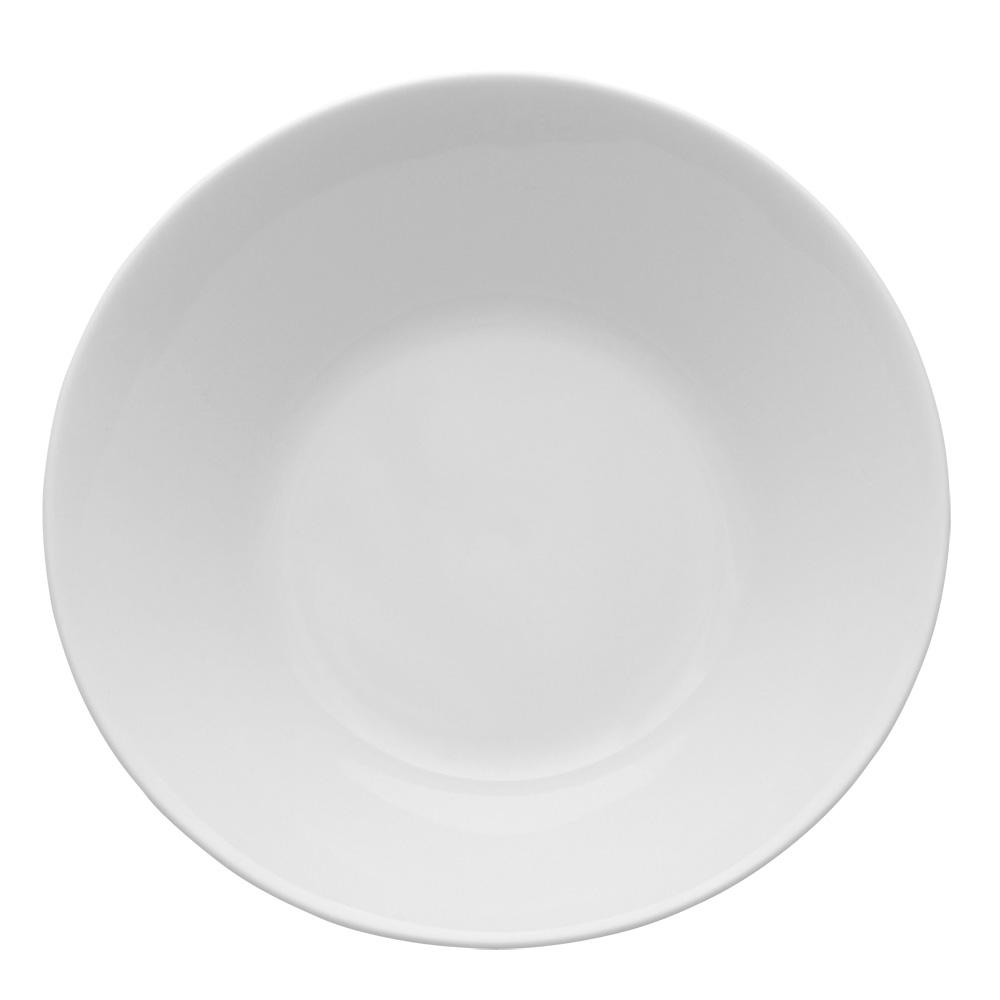 Salatschüssel ISTA, Durchm. 23,5 cm, von caterado aus weißem Porzellan.