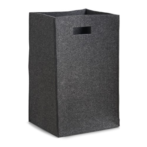 Zeller Wäschesammler, Filz, anthrazit 35x30x55 cm