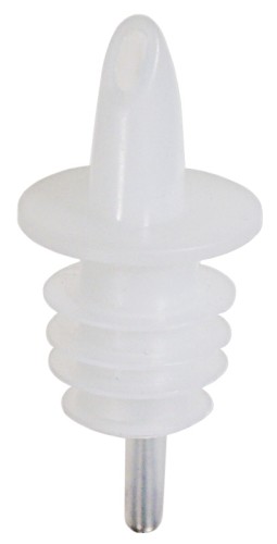 Universalausgießer aus Polyethylen, passend auf 0,7 und 1,5 l Flaschen, Dosierung durch Unterbrechung der Luftzufuhr am