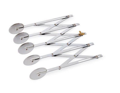 Teigschneider. 5 Rädchen. Edelstahl. Schnittbreite justierbar.