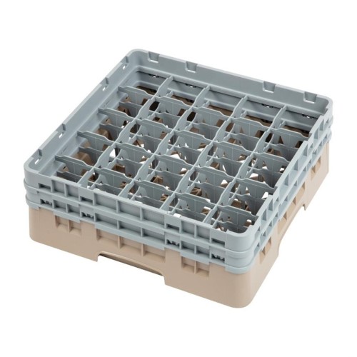 Cambro Gläserspülkorb beige mit 25 Fächern max Glashöhe 13,3cm. Dieser Gläserspülkorb bietet optimalen Schutz für Ihre
