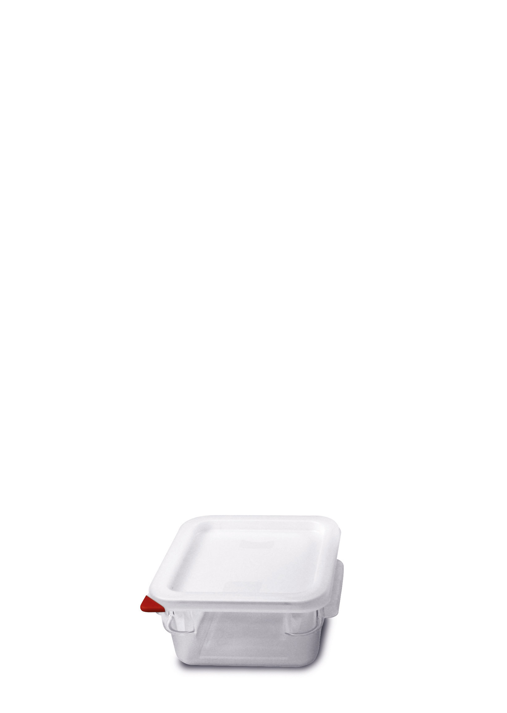 ARAVEN quadratischer Behälter aus Polycarbonat mit Deckel und 2 Liter Fassungsvermögen, durchsichtig