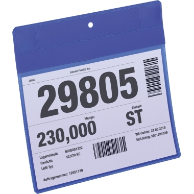 DURABLE Sichttasche Neodym DIN A5 quer Polypropylen blau 10 St./Pack.