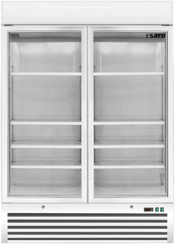 SARO Tiefkühlschrank mit 2 Glastüren, Modell D 920 - weiß - Material: (Gehäuse) Stahl einbrennlackiert, weiß; (Innenraum) Leichtmetall,