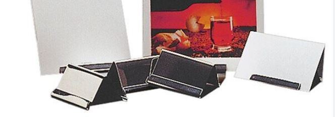 Tischkartenhalter 6 x 4,5 cm, H: 4 cm Edelstahl spülmaschinengeeignet