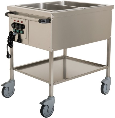 ETERNASOLID® SPEISEAUSGABEWAGEN “HEATINGSTAR PLUS”, 2×1/1 GN, geteilte Wanne/getrennte Temperaturzonen