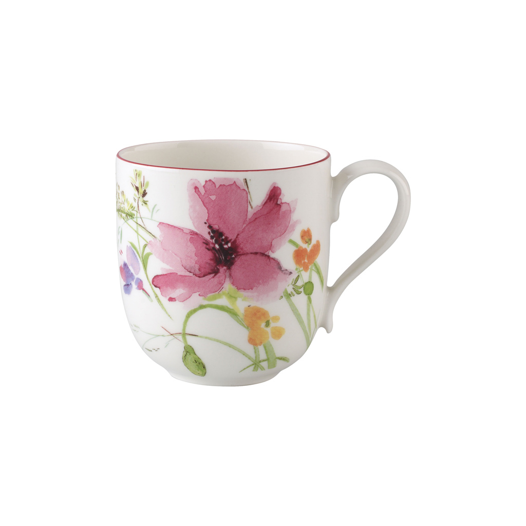 Villeroy und Boch Becher mit Henkel - Maße: 12 x 7,3 x 9 cm / Ser.: Mariefleur Basic