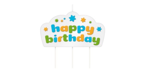 Kerze DELICIA KIDS, happy birthday, blau