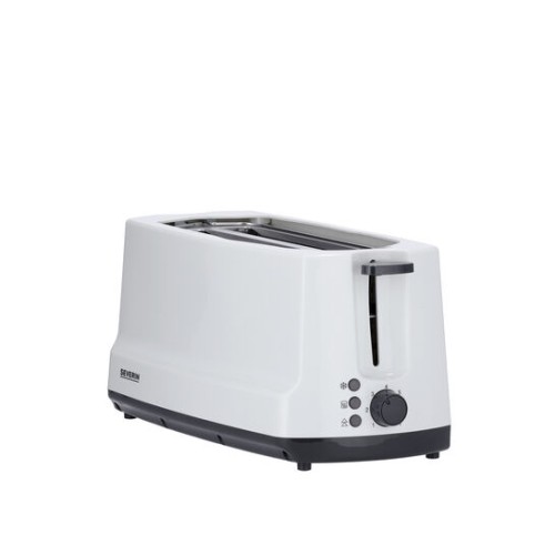 Severin Langschlitztoaster, ca. 1400 W, 4 Scheiben, integrierter Brötchen-Röstaufsatz, Defroster-Stufe - Aufwärm-Stufe -