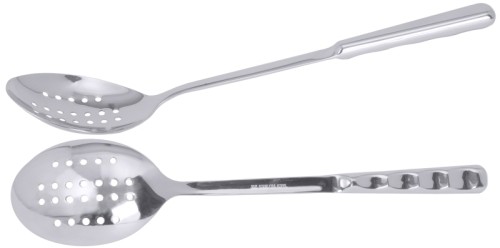 Servierlöffel,  perforiert Serie ERGONOM, aus Edelstahl 18/0, hochglänzend, ergonomisch profilierter Griff aus Edelstahl