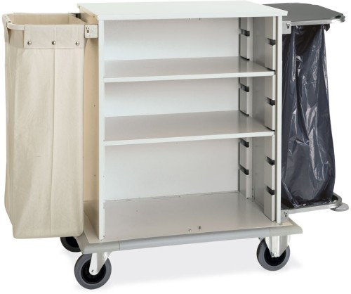 ETERNASOLID® Wäscheschrankwagen CABINET ohne Türen + Leinensack und Müllsackhalter