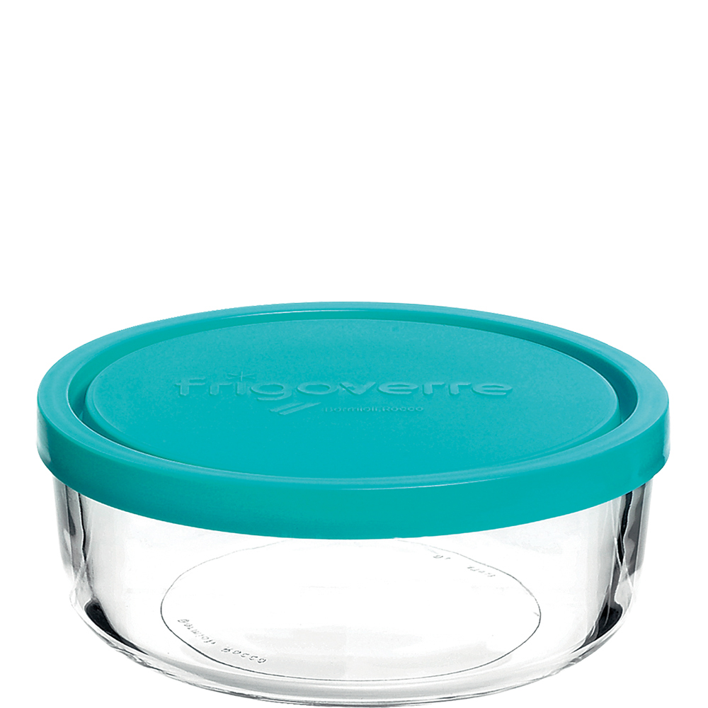 Bormioli Rocco Frigoverre Classic Box rund 180cl, 180x180mm, blauer PP-Deckel, blau, Polypropylen (PP)