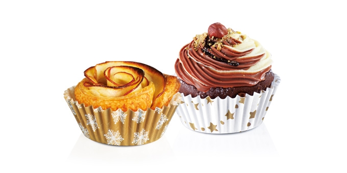 Muffin-Körbchen DELÍCIA ø 6 cm, 60 St., Wintermotive