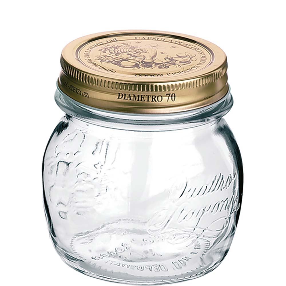 Quattro Stagioni Einmachglas 25cl * - mit Metallschraubverschluß - Bormioli Rocco Professional