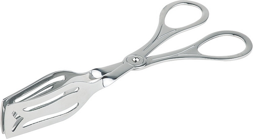 Gebäckzange 19,5 x 7,5cm Edelstahl, hochglanzpoliert perforiert spülmaschinengeeignet