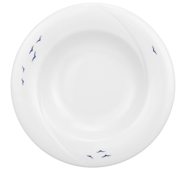 Seltmann Teller tief 23 cm Fahne, Form: Laguna, Dekor: 33374 Blaue Möwen