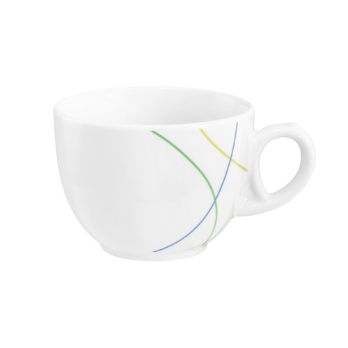 Seltmann Obere zur Kaffeetasse 0,22 l Tulpe, rund, Form: Community, Dekor: 57403 Green Line, hohe Kantenschlagfestigkeit, Made in Germany
