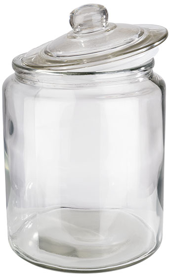 Vorratsglas -CLASSIC- Ø 20 cm, H: 30 cm Glas, Polyethylen 6 Liter inklusive Glasdeckel spülmaschinengeeignet zerbrechlich