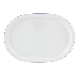 Platte oval 32 cm - Form: Today - Dekor 64069, Westerland - aus Porzellan. Hersteller:, Eschenbach. "Made in Germany".