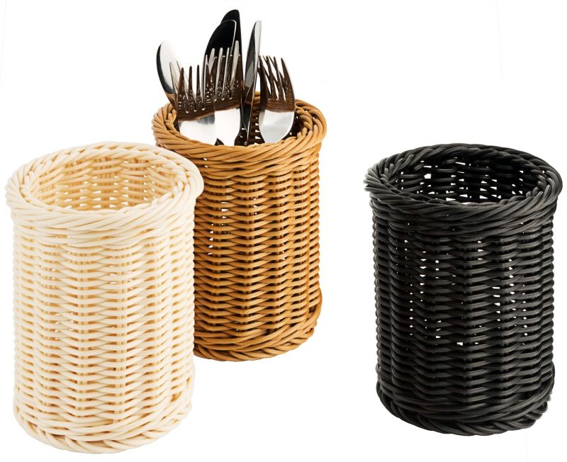 Besteckkorb, braun