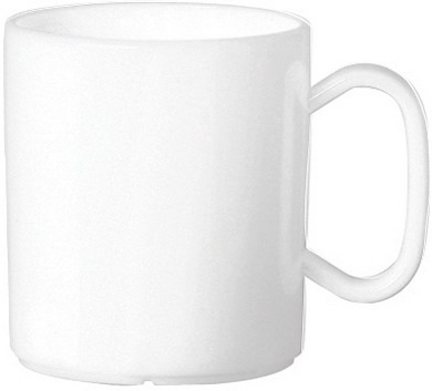 WACA Henkelbecher FUN aus Polypropylen, in weiss. Kapazität: 0,32 l. Durchmesser: 7,5 cm.