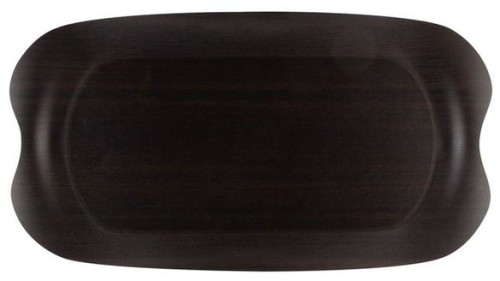 Roltex Speisetablett Earth Wave, 43 x 23 cm, dunkles Holz, rutschfest