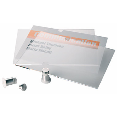 DURABLE Türschild CRYSTAL SIGN 148 x 105 mm (B x H) Beschriftungsschild auswechselbar Acryl/Glas transparent