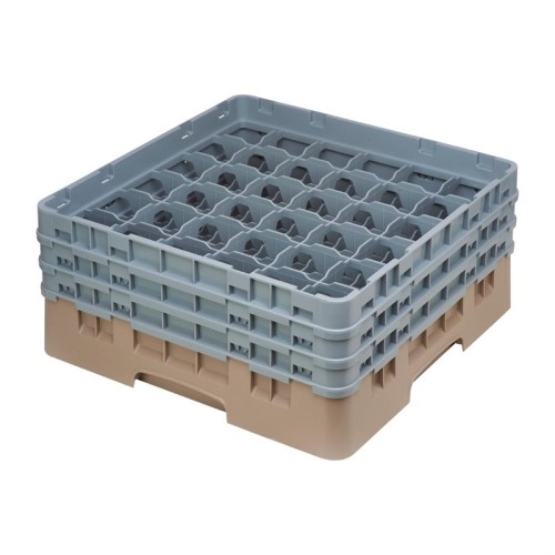 Cambro Gläserspülkorb beige mit 36 Fächern max Glashöhe 17,4cm. Dieser Gläserspülkorb bietet optimalen Schutz für Ihre