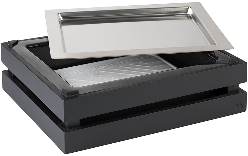 GN 1/2 Einsatz - SUPERBOX- 32,5 x 26,5 cm, H: 8,5 cm Polystyrol, schwarz passend für GN 1/2 Farbe: Schwarz nicht