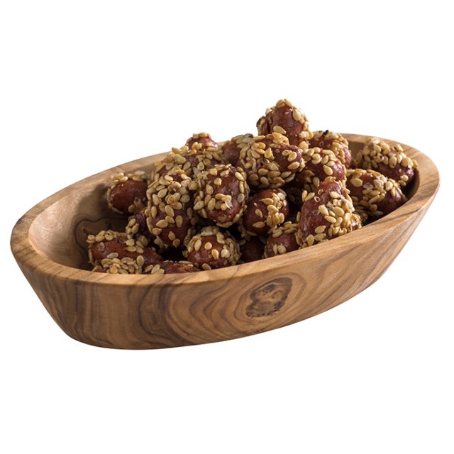 APS Schale -OLIVE-, 12 x 7,5 cm, H: 2,5 cm, Olivenholz, 0,05 Liter