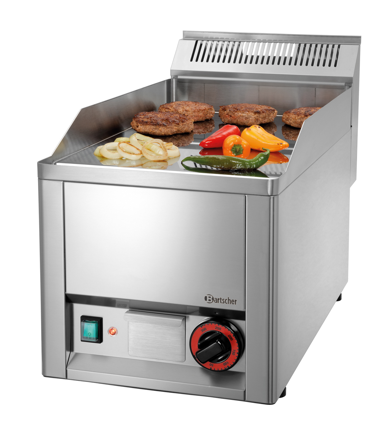 Bartscher Griddleplatte GDP 320E-CG | BreiteBratfläche: 320 mm | Maße: 33 x 62,5 x 45,0 cm.Gewicht: 24 kg