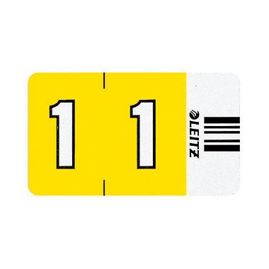 Leitz Ziffernsignal Orgacolor® Orgacolor® Registratursystem selbstklebend Papier gelb 1