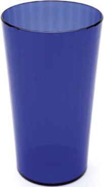 Roltex Trinkbecher mit Rillen und 280 ml Füllvermögen, in transparentem blau