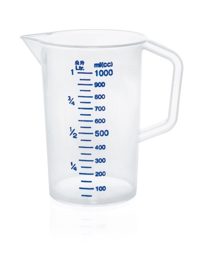 Messbecher. Polypropylen. mit 100 ml Skalierung.