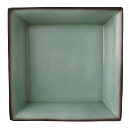 Seltmann Bowl 5160 25x25x7 cm, eckig, Form: Buffet-Gourmet, Dekor: 57123 türkis, hohe Kantenschlagfestigkeit, Made in Germany