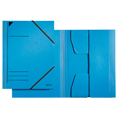 Leitz Eckspanner DIN A4 Pendareckarton, recycelt blau, Maße: 24,2 x 31,8 cm (B x H), Verwendung für Papierformat: DIN