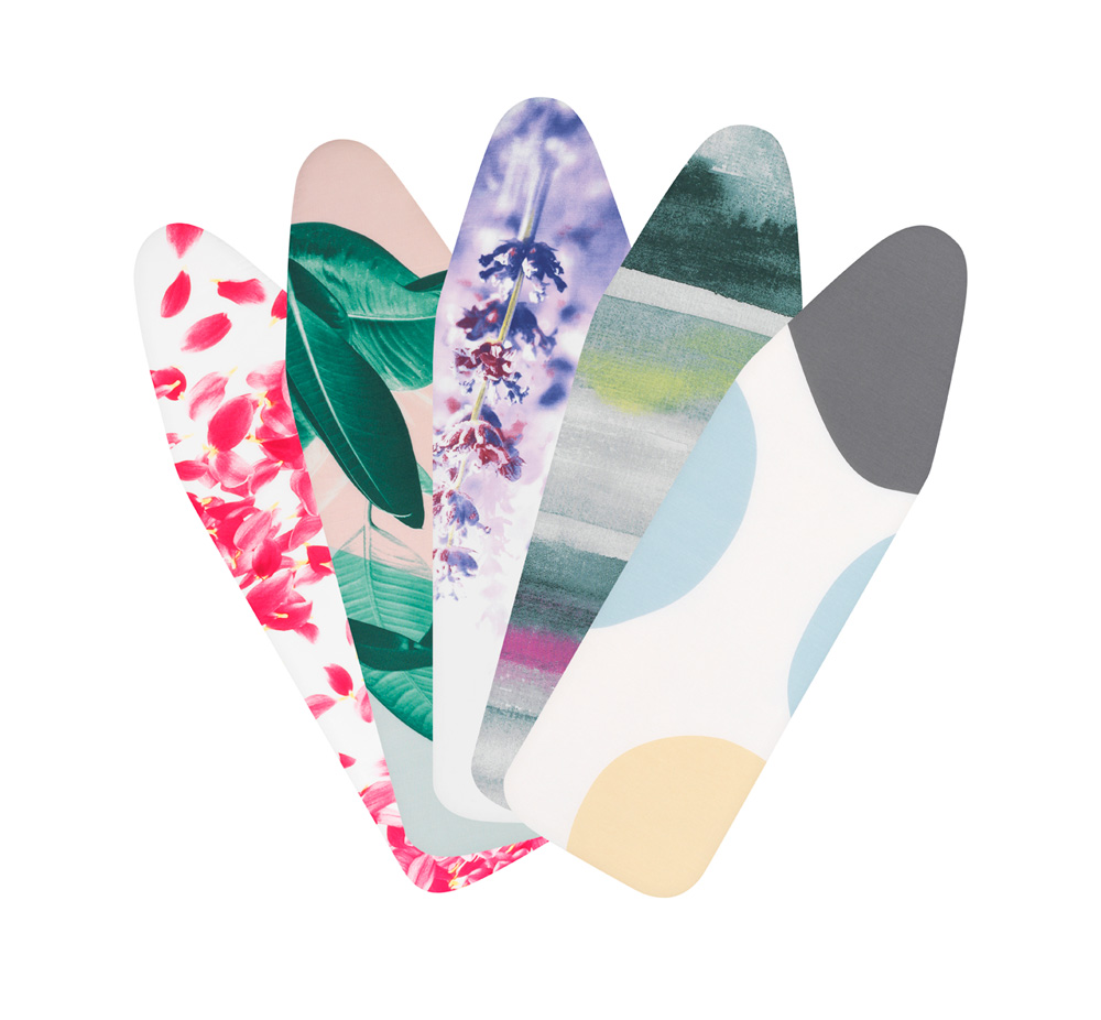 Brabantia Bügeltischbezug Gr.B 124x38 cm, Baumwollbezug mit 4mm Schaumstoff und 4mm Filz